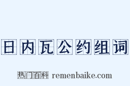 日内瓦公约组词是什么意思的图片